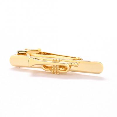 Trumpet Tie Bar Clip Gold Tone.JPG